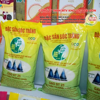 Gạo ST25 chính hãng gạo Ông Cua (bao bì mới nhất)