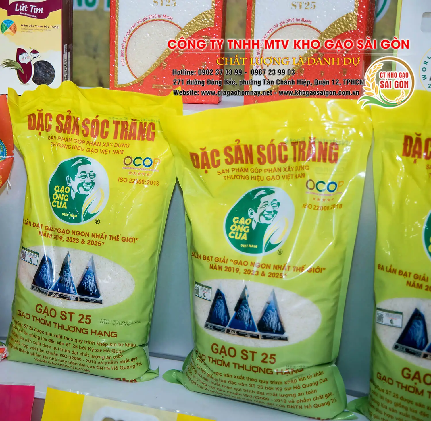 Gạo ST25 chính hãng gạo Ông Cua (bao bì mới nhất)