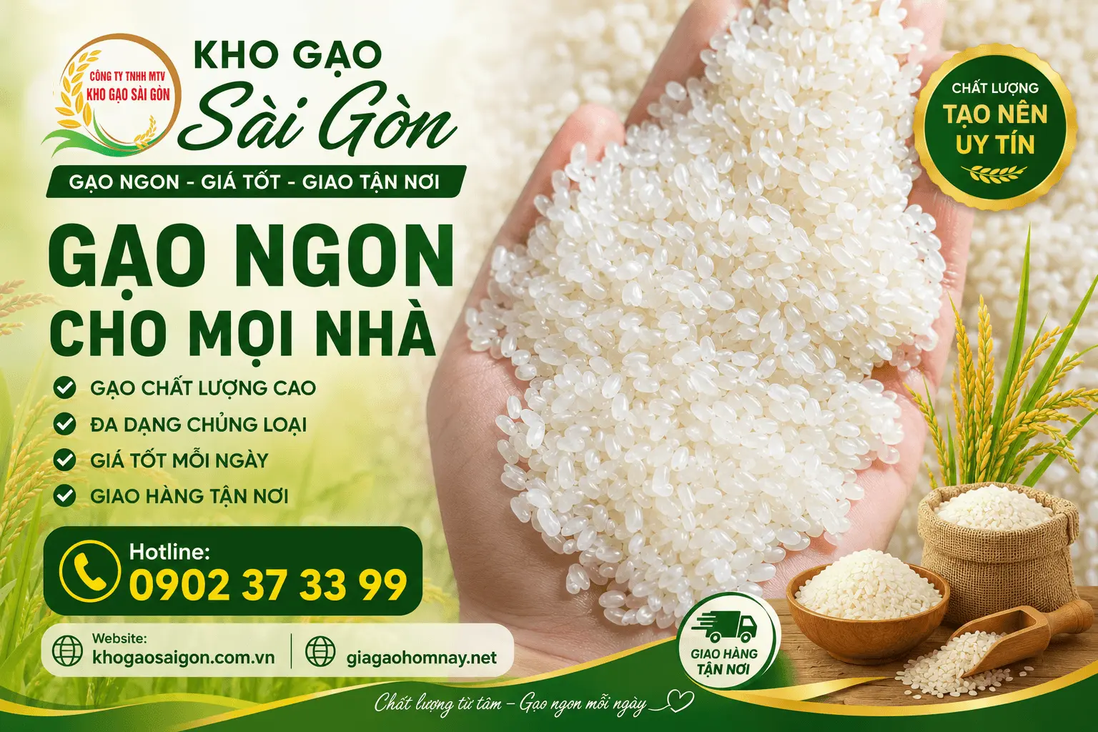 Cung Cấp Gạo Tại TPHCM Uy Tín – Gạo Giá Sỉ, Gạo Ngon | Kho Gạo Sài Gòn