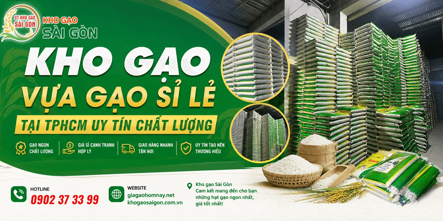 Kho gạo Sài Gòn - Nhà phân phối gạo sỉ lẻ uy tín tại TPHCM